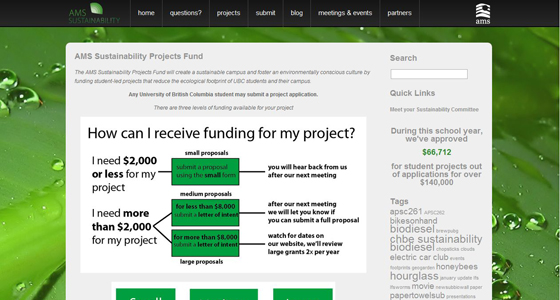 AMS Sustainability Projects Fund screenshot