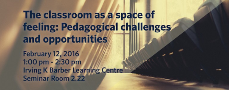 The classroom as a space of feeling: pedagogical challenges and opportunities